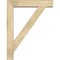 Ekena Millwork Traditional Block Rough Sawn Bracket w/ Offset Brace, Douglas Fir, 6"W x 28"D x 36"H BKT0604X28X36TRA05RDF - alternate 2